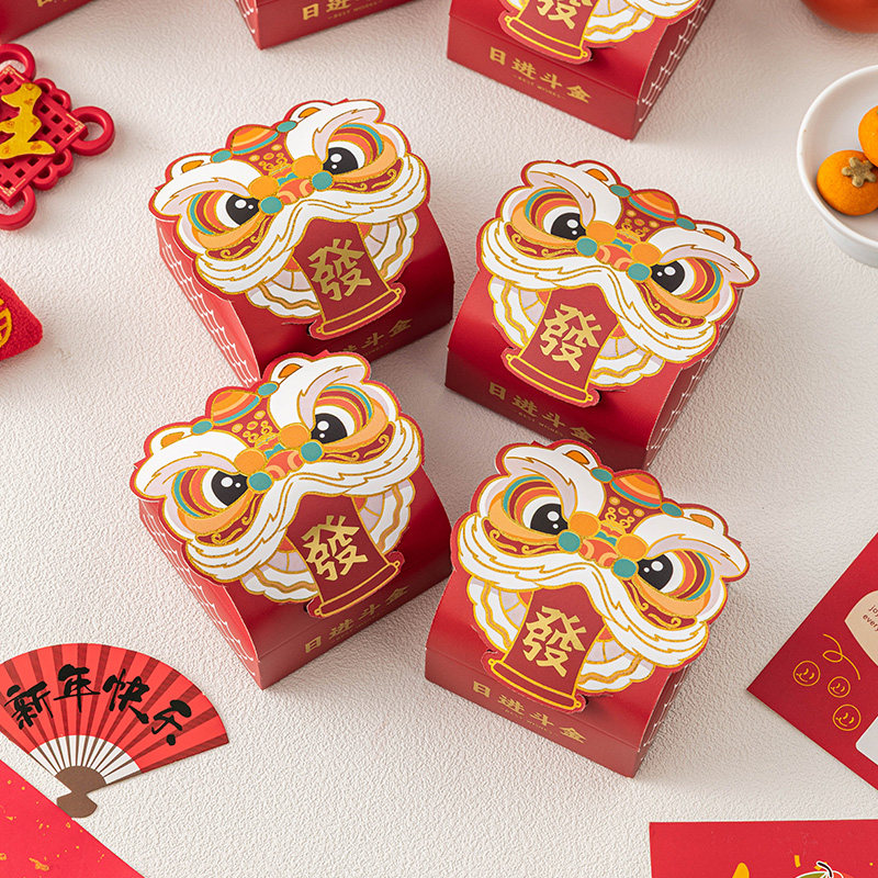 2026新年款醒狮糖果包装盒加厚伴手礼空高档国潮风送人礼品仪式感