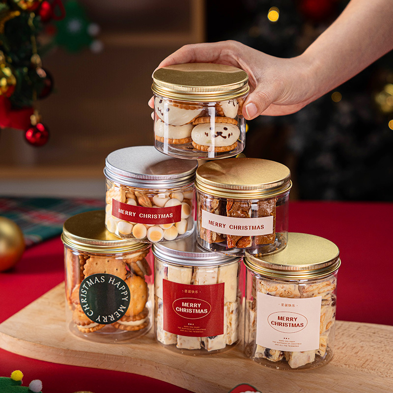 曲奇饼干密封罐雪花酥PET透明