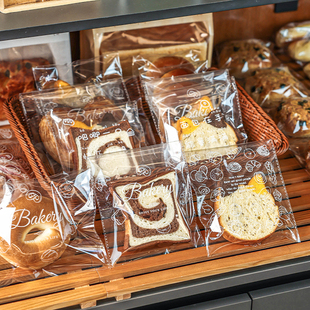 面包包装袋烘焙食品级自封吐司分装碱水结司康单独打包贝果一次性