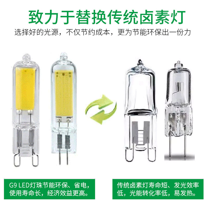 220V-G9/COB节能超亮水晶小灯泡