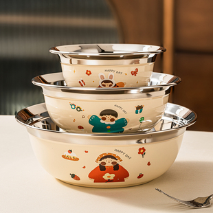 加厚不锈钢碗个人专用食品级儿童碗宝宝吃饭碗餐具新款泡面碗汤碗