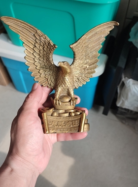 纯铜老鹰摆件雄鹰展翅大展宏图铜鹰办公室客厅汽车工艺品摆设