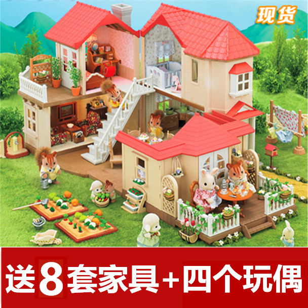 森林灯光大屋过家家玩具森貝兒家族别墅娃娃房儿童女孩生日礼物|msdalam kategori Toy/bayi/teka-teki/blok bangunan/model, simulasi/Bermain mainan rumah, Bermain mainan rumah - dari Buy2taobao.com untuk memberikan perkhidmatan ejen Taobao profesional membeli