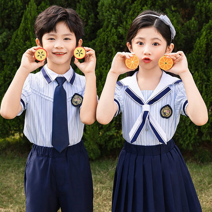 1010幼儿园园服中小学班服校服夏季学院风套装表演服毕业照服