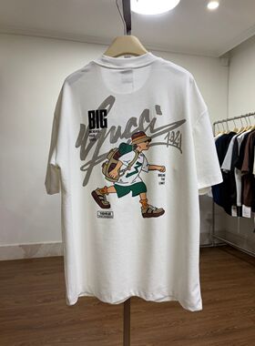 TYD光洙穿搭 印花宽松短袖T恤男女夏季潮流休闲上衣 t2630