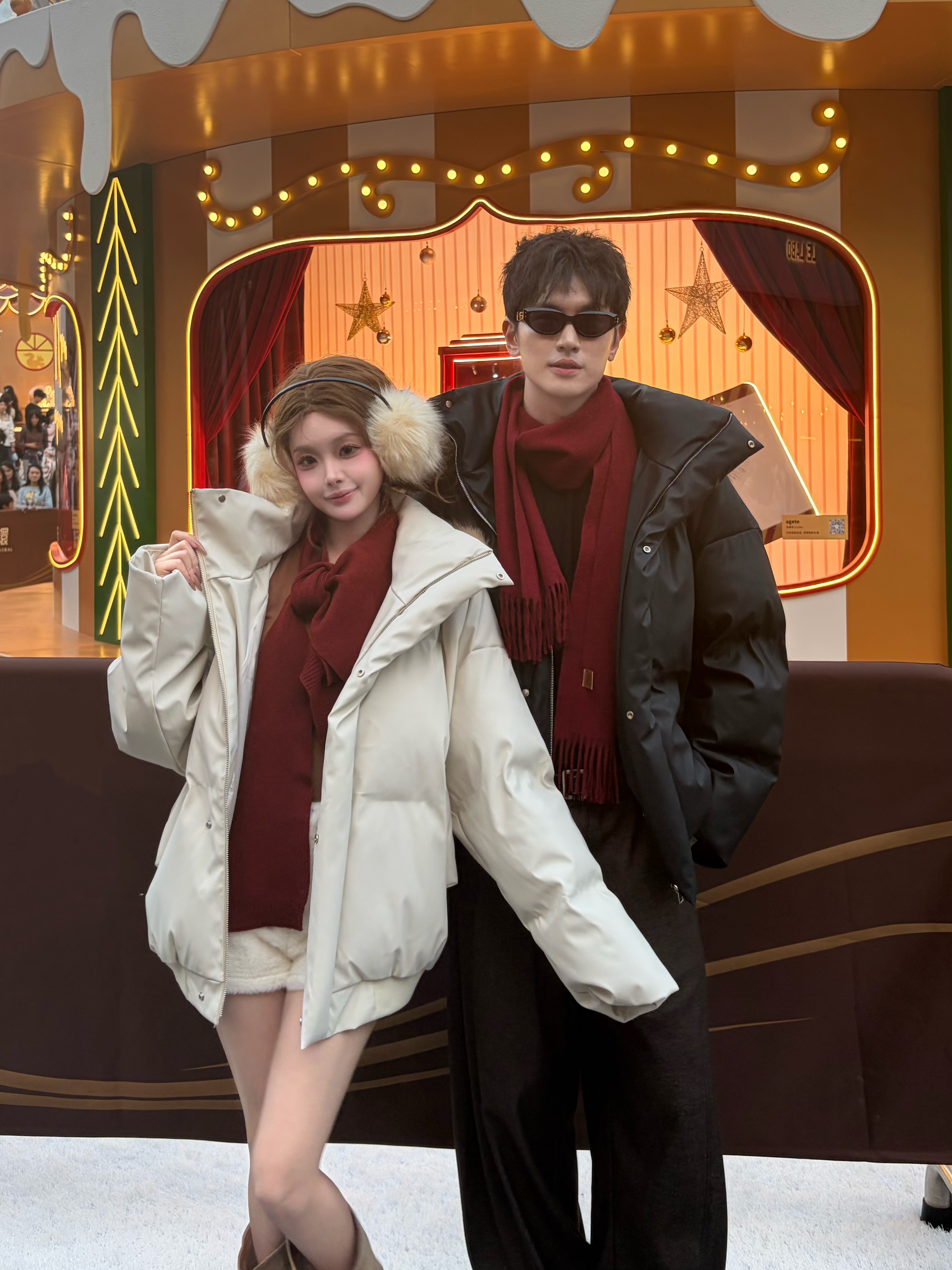 TYD光洙穿搭 男冬季加厚棉服潮流休闲连帽PU座山雕毛领外套8868