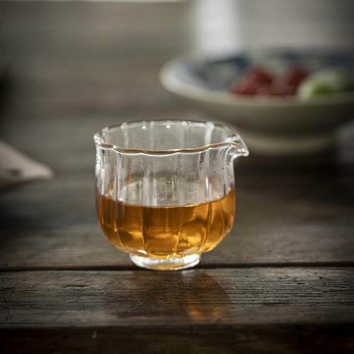 手工耐热透明玻璃公道杯