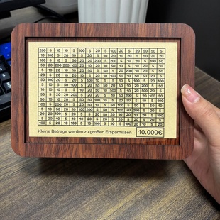 存钱罐只进不出划数字木质新型大容量储蓄罐学生一万元现金收纳盒