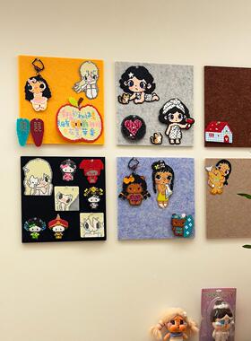 拼豆展示成品毛毡板
