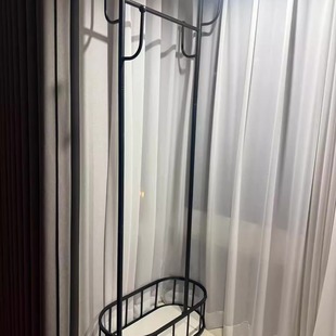 飘窗放衣服神器衣帽架落地卧室家用挂衣架隔夜衣服收纳架置物架子