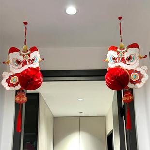 2026新年装饰品醒狮灯笼挂饰马年客厅卧室过年春节氛围布置挂件