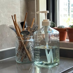 厨房洗洁精分装瓶家用水槽洗涤剂起泡按压瓶便携大容量透明压取器