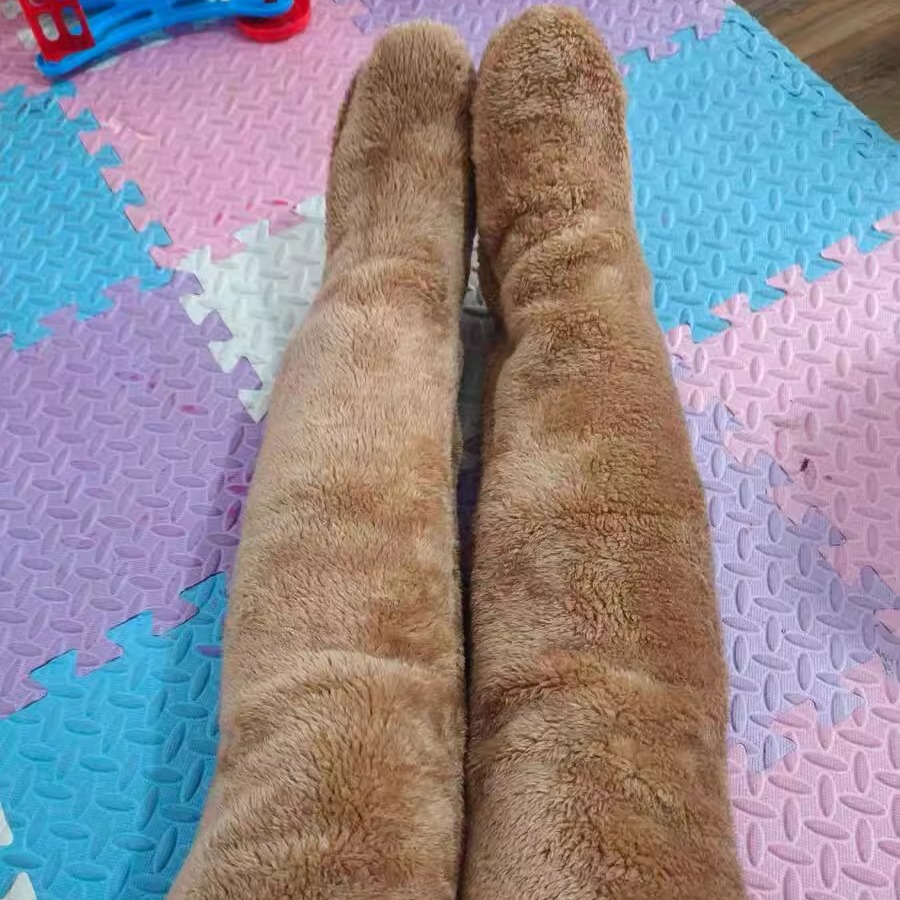 冬天骑行电动车护膝秋冬加长版骑车防风老寒腿双面绒加厚保暖袜套