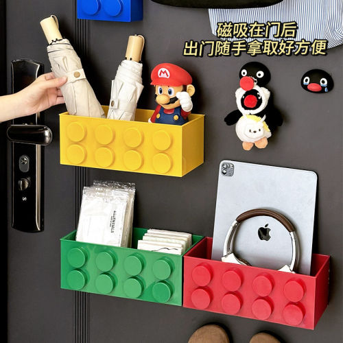 积木磁吸门后收纳盒子