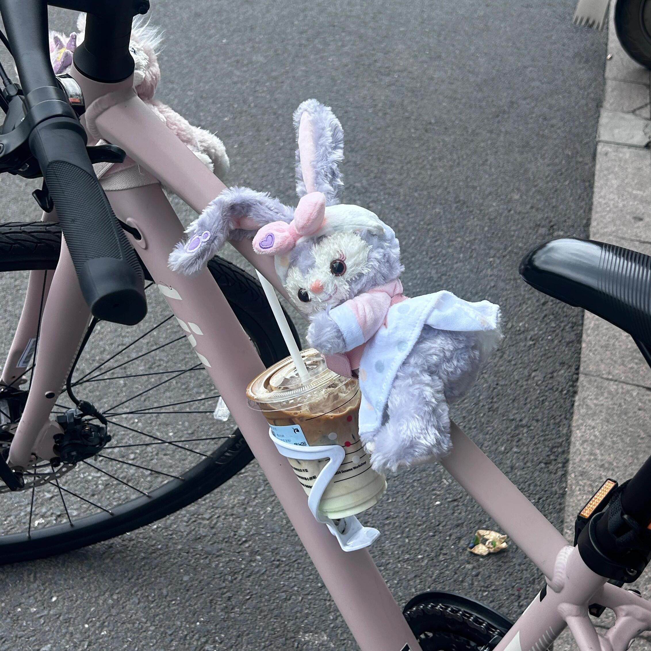 自行车装饰公路车可爱玩偶配饰骑行山地车电动车趴趴卡通公仔摆件