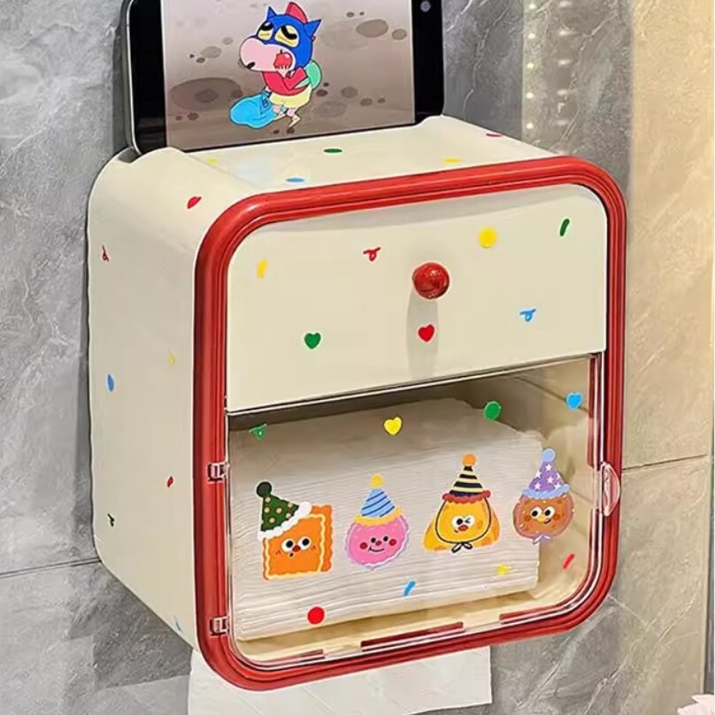 家用卫生间厕纸盒壁挂式免打孔纸巾盒浴室置物抽纸盒抽屉擦手纸盒,收纳整理,纸巾盒,淘宝优惠券,粉丝福利购,淘宝优惠卷