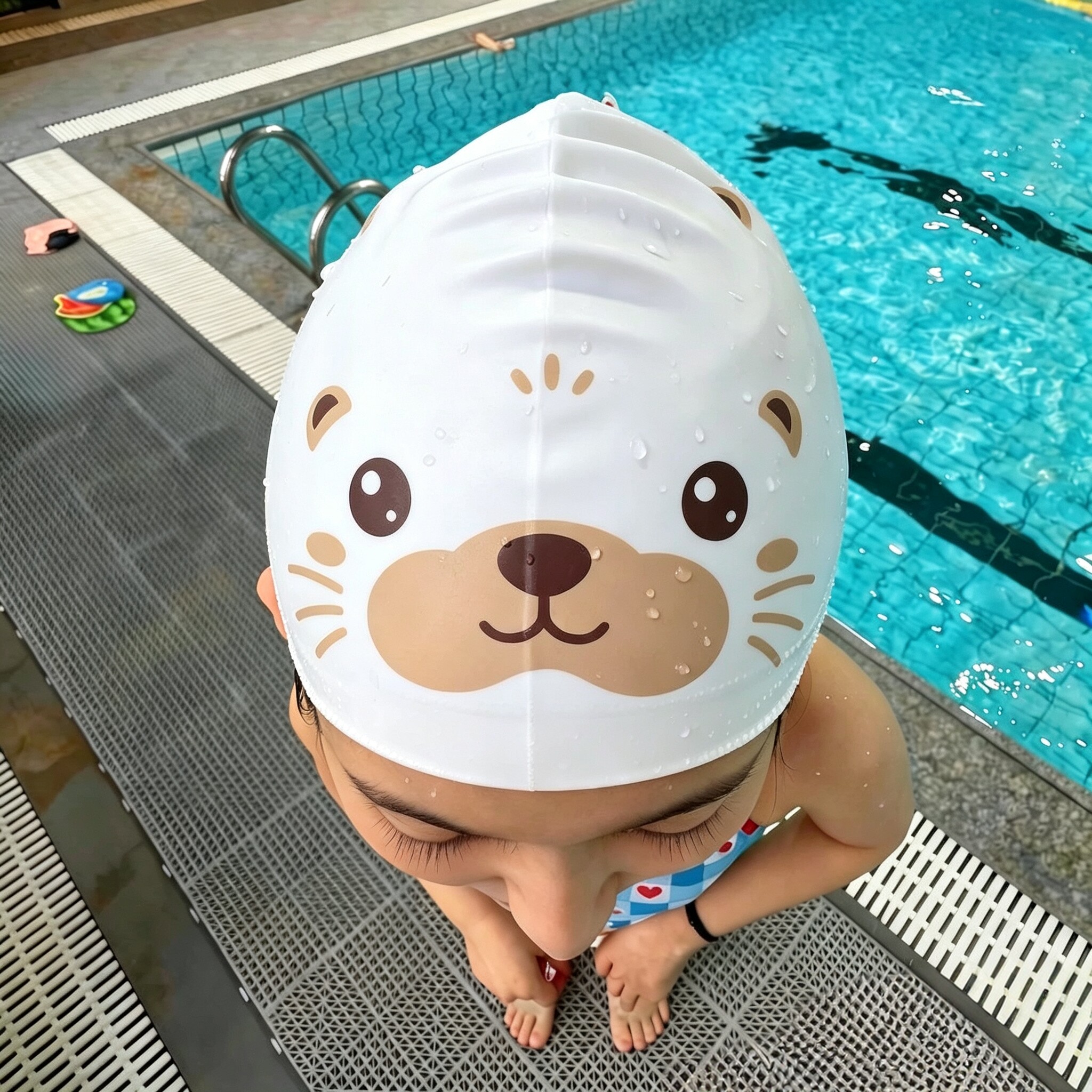 硅胶长发加大高弹不勒护耳泳帽图片