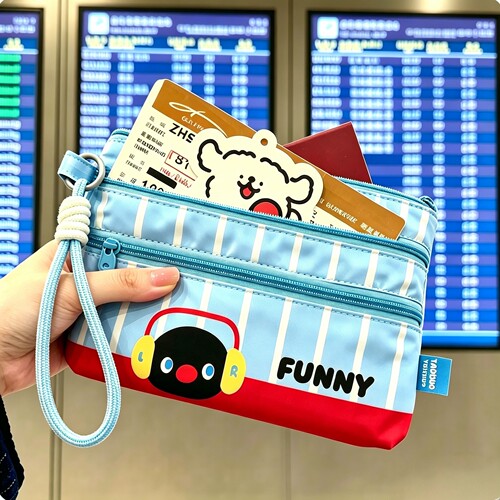 pingu企鹅旅行多功能护照包