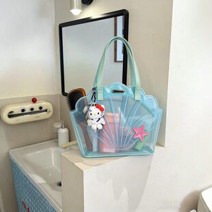 贝壳大容量游泳包防水干湿分离泳衣收纳袋手提便携运动健身洗漱包