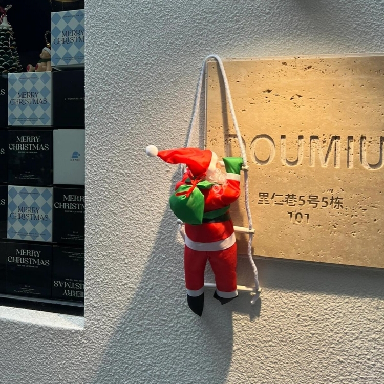 圣诞节装饰圣诞老人爬绳