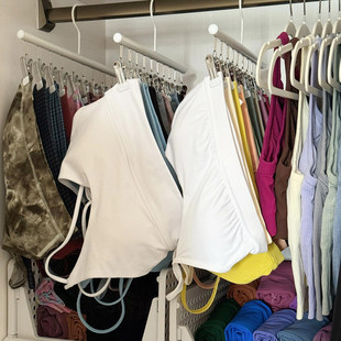 家用多夹子内衣晾衣架衣柜多功能背心收纳衣架防滑无痕加厚内裤夹