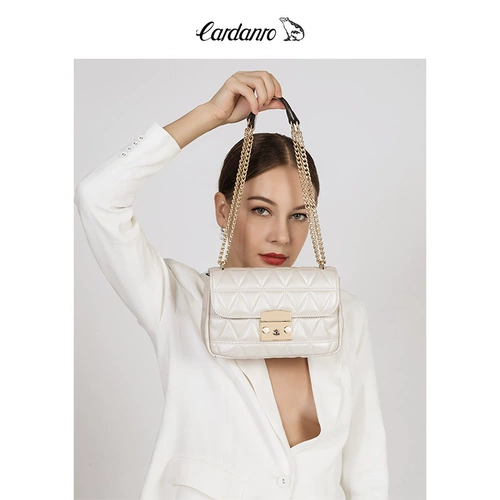 Кожаная цепь, сумка через плечо, сумка для телефона, сумка на одно плечо для матери, из натуральной кожи, на цепочке, изысканный стиль