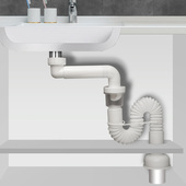 潜水艇浴室柜防臭下水管卫生间洗脸手盆面盆排水管台盆下水器