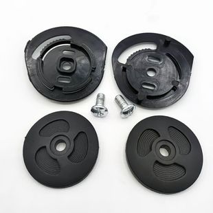 野马头盔镜片配件耳盖旋钮底座通用固定扣冬季全盔半盔安全帽卡扣