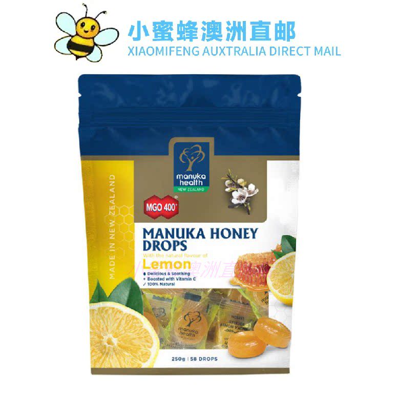 小蜜蜂澳洲直邮Manuka Health 蜂蜜糖柠檬味MGO 400+ 小包装250克在类目 零食/坚果/特产, 糖果零食/果冻/布丁, 糖果中 - 来自Buy2taobao.com提供专业的淘宝代购服务