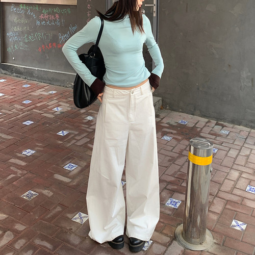 E7Q8直筒阔腿休闲长裤