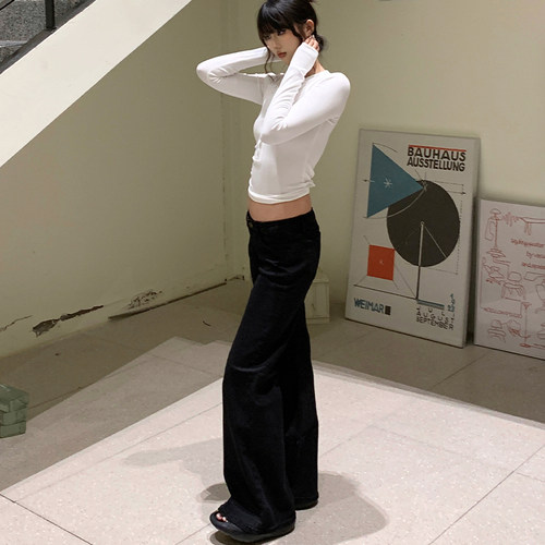 牛仔裤低腰长裤常规棉四季通用