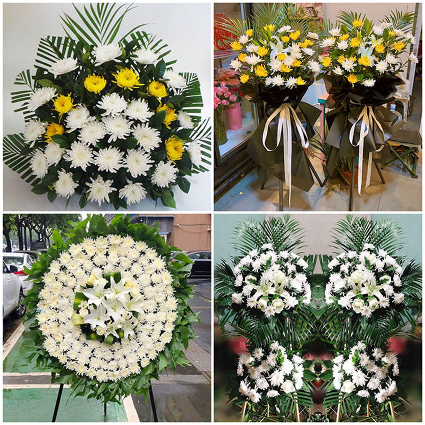 鹰潭贵溪市信江新区鲜花同城配送灵堂殡仪馆白事花圈祭奠丧事花蓝