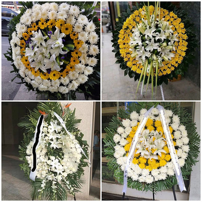 吉首凤凰县泸溪保靖花垣县鲜花同城配送灵堂白事花圈祭奠丧事花蓝