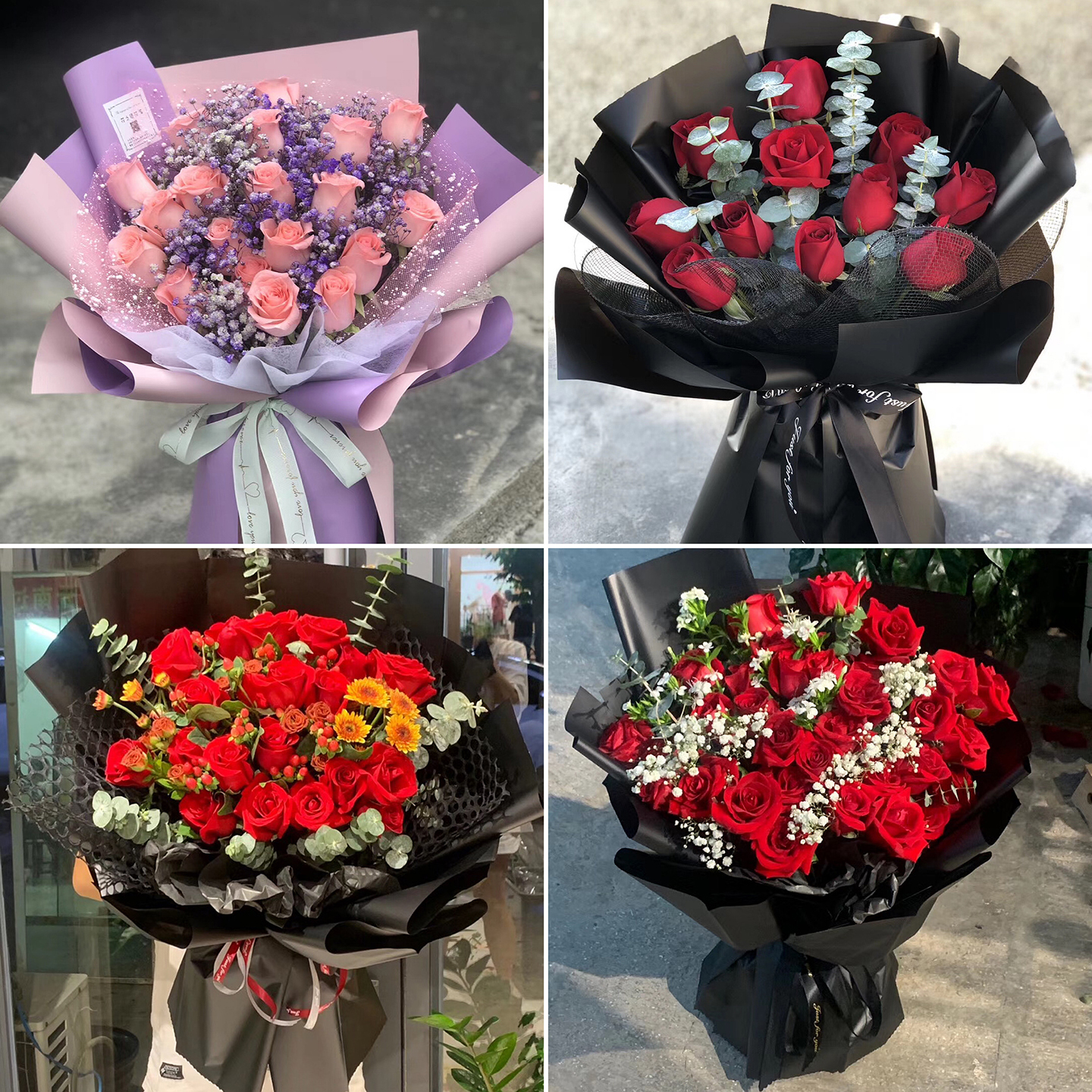 咸阳市泾阳县乾县长武县同城鲜花速递七夕表白玫瑰花束送女友老婆