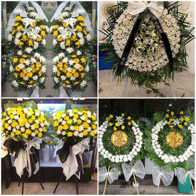 吉林昌邑区龙潭区船营区鲜花同城配送白事花圈丧事花蓝祭奠殡仪馆