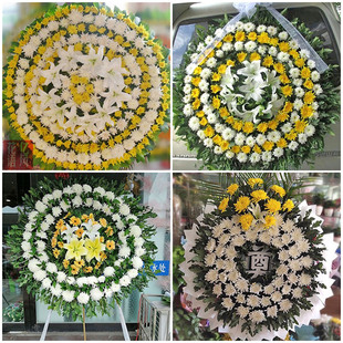 萍乡市安源区湘东区鲜花同城配送灵堂殡仪馆白事花圈祭奠丧事花蓝