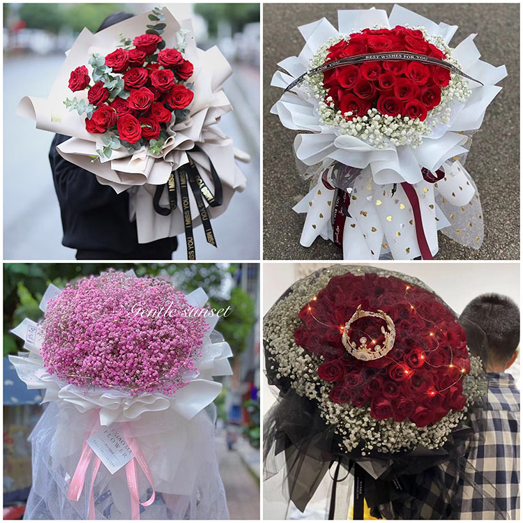 延安市定边县吴堡县清涧县同城店鲜花速递七夕节红玫瑰送女友老婆