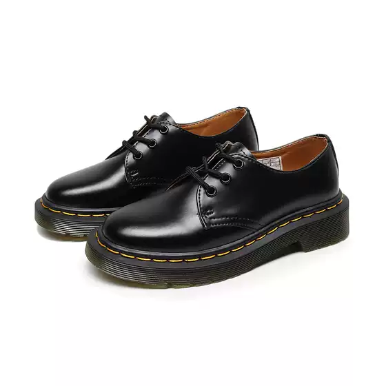 Dr. Martens 1461 Low-Top 3-Hole Leather Shoes, Unisex Couple Style, Low-Heeled Genuine Leather Round-Toe Leather Shoes