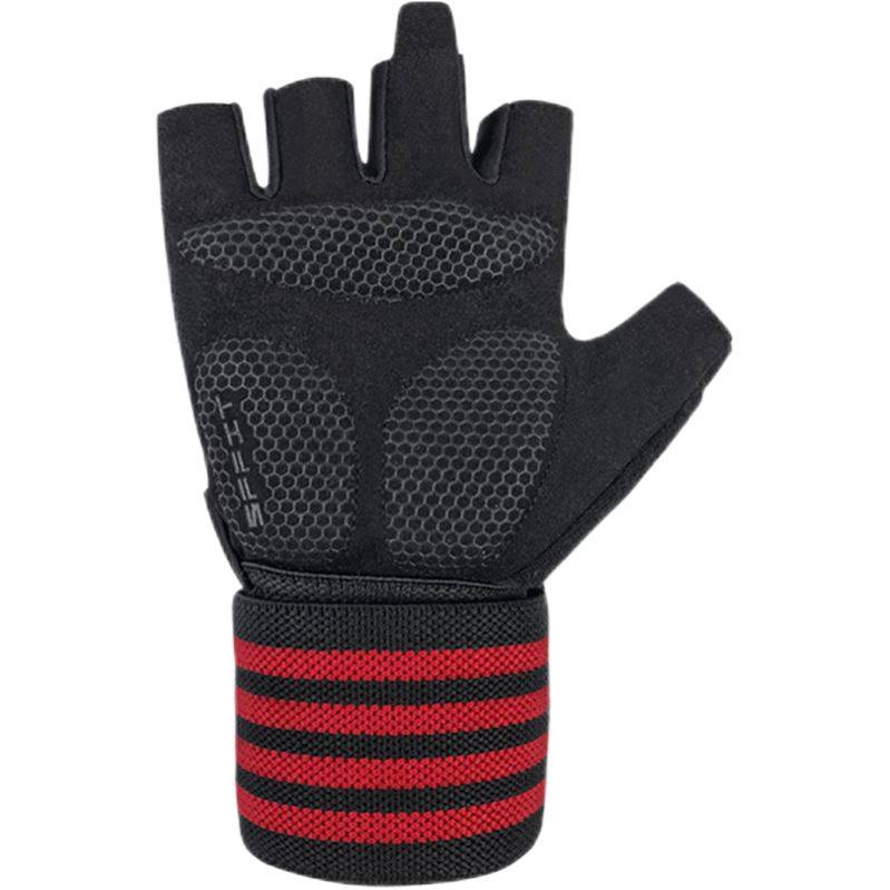 健身手套男耐磨透气防滑护腕一体二合一单杠哑铃半指运动手套