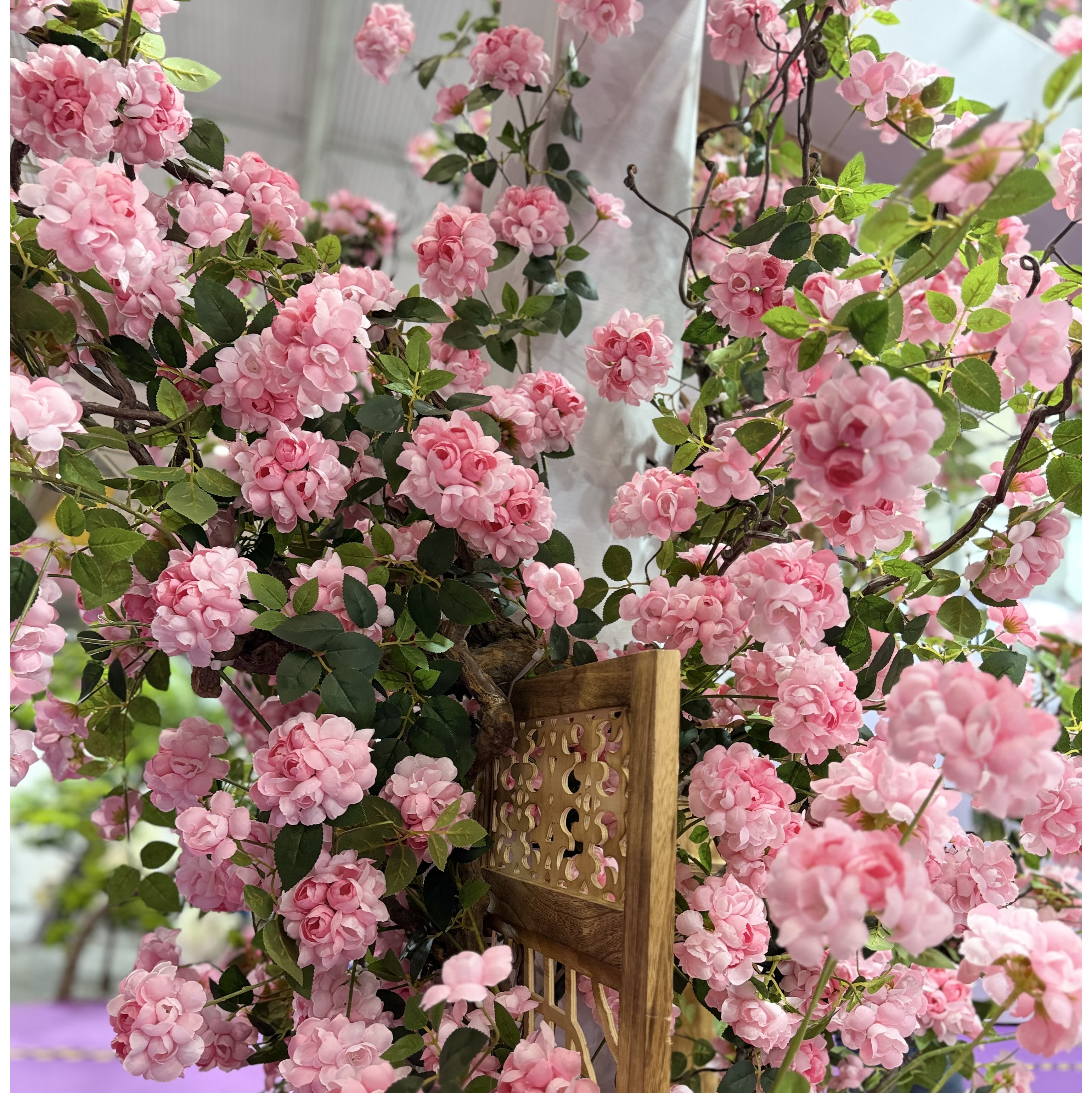 莫奈仿真西洋玫瑰花藤蔓月季花藤条装饰花墙造景区庭院商场假花艺