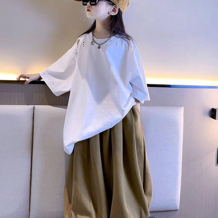 女童2025新款韩版夏季短袖套装潮
