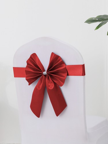 弹力免系椅背花蝴蝶结婚庆婚礼宴