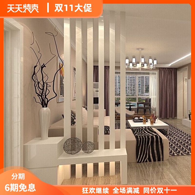 玄关隔断柜 客厅 装饰柜 进门玄关柜鞋柜白色烤漆 门厅装饰屏风柜