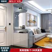 美式 玄关柜隔断柜进门鞋 柜多功能门厅柜简约现代隔断屏风客厅定制