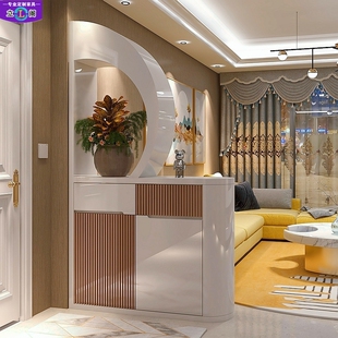 北欧玄关柜隔断柜进门鞋柜多功能门厅柜简约现代隔断屏风客厅定制