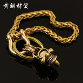 创意纯铜马蹄钥匙扣 纯手工黄铜钥匙扣 男腰挂复古汽车钥匙扣挂件