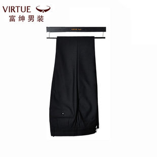 富绅免烫西裤秋冬新款中青年直筒商务休闲标准西服裤子品牌男西裤