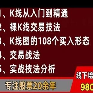 108个买入形态交易实战战法从入门到精通交易炒股视频课程 k线图