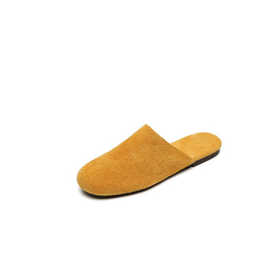 手工真皮包头舒适半拖一脚蹬勃肯软底百搭2025春夏