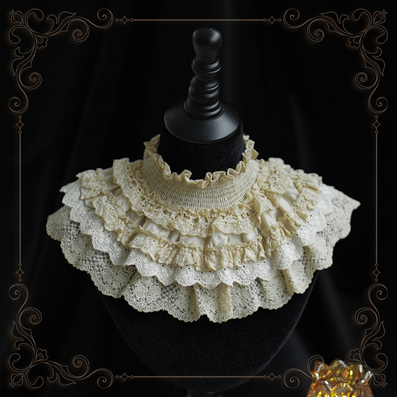 KS星箱设计假领领结复古优雅蕾丝